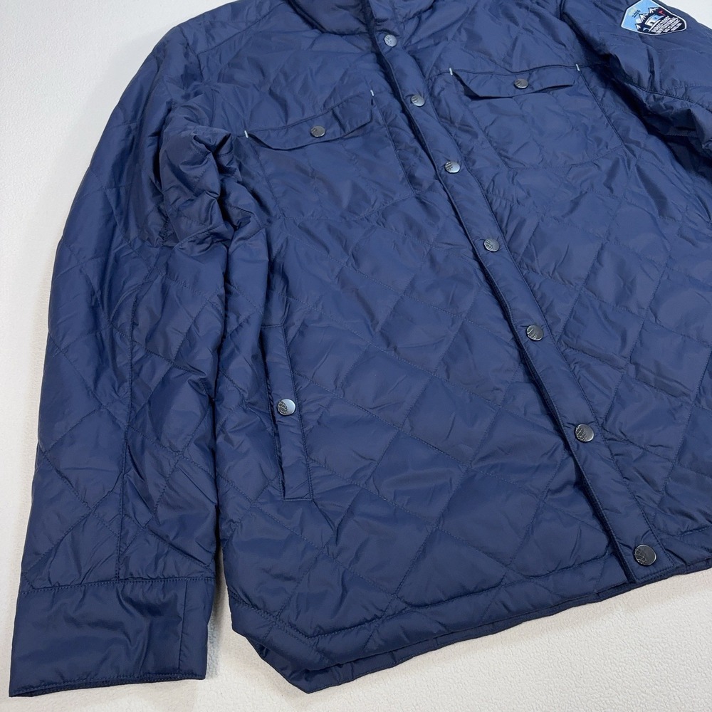 Stio Skycrest Insulated Snap Shirt Quilted Jacket Men's L Navy Thermore Ecodown - Picture 5 of 16